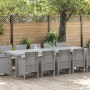 Conjunto de Comedor de Jardín de 13 Piezas con Cojines Gris Claro Poliratán de , Mesas de jardín - Ref: Foro24-3378631, Preci...