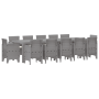 Conjunto de Comedor de Jardín de 13 Piezas con Cojines Gris Claro Poliratán de , Mesas de jardín - Ref: Foro24-3378631, Preci...