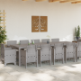 Conjunto de Comedor de Jardín de 13 Piezas con Cojines Gris Claro Poliratán de , Mesas de jardín - Ref: Foro24-3378631, Preci...