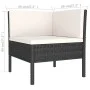 5-teiliges Gartenmöbel-Set und schwarze synthetische Rattankissen von vidaXL, Gartensets - Ref: Foro24-3094340, Preis: 423,72...