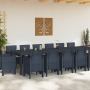 Conjunto de Comedor para Jardín de 15 Piezas con Cojines Antracita Poliratán de , Mesas de jardín - Ref: Foro24-3378634, Prec...