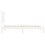 White solid wood bed frame with headboard 90x200 cm by vidaXL, Beds and slatted bases - Ref: Foro24-3193647, Price: 118,60 €,...