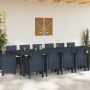 Conjunto de Comedor de Jardín de 15 Piezas con Cojines Antracita Poliratán de , Mesas de jardín - Ref: Foro24-3378636, Precio...