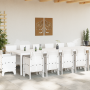 Juego de Comedor de Jardín 15 Piezas Blanco Poliratán de , Mesas de jardín - Ref: Foro24-3378642, Precio: 830,92 €, Descuento: %