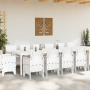 Juego de Comedor de Jardín de 15 Piezas con Cojines Blanco Poliratán de , Mesas de jardín - Ref: Foro24-3378646, Precio: 872,...