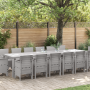 Juego de Comedor de Jardín de 15 Piezas Gris Claro Poliratán | Foro24.es | Tu tienda online para hogar, jardín y más Foro24.es