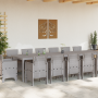 Juego de Comedor de Jardín de 15 Piezas Gris Claro Poliratán | Foro24.es | Tu tienda online para hogar, jardín y más Foro24.es