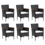 7-piece garden dining set with black synthetic rattan cushions by vidaXL, Garden sets - Ref: Foro24-3095001, Price: 539,41 €,...