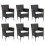 7-piece garden dining set with black synthetic rattan cushions by vidaXL, Garden sets - Ref: Foro24-3095001, Price: 522,22 €,...