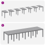 Juego de Comedor de Jardín de 15 Piezas Gris Claro Poliratán | Foro24.es | Tu tienda online para hogar, jardín y más Foro24.es