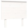 Weißer Massivholzbettrahmen mit Kopfteil 90x200 cm von vidaXL, Betten und Lattenroste - Ref: Foro24-3193647, Preis: 118,60 €,...