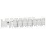 Juego de Comedor Jardín de 17 Piezas con Cojines Ratán Blanco de , Mesas de jardín - Ref: Foro24-3378665, Precio: 906,87 €