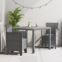 Conjunto de Comedor de Jardín de 3 Piezas con Cojines Gris Claro de Polirratán de , Mesas de jardín - Ref: Foro24-3378690, Pr...
