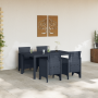 Juego de comedor de 5 piezas Antracita de Polyratán de , Mesas de jardín - Ref: Foro24-3378692, Precio: 259,92 €, Descuento: %