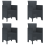 Juego de comedor de 5 piezas Antracita de Polyratán de , Mesas de jardín - Ref: Foro24-3378692, Precio: 259,92 €, Descuento: %