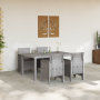 Conjunto de Comedor de Jardín de 5 Piezas Gris Claro de Ratán Sintético de , Mesas de jardín - Ref: Foro24-3378707, Precio: 2...