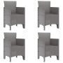Conjunto de Comedor de Jardín de 5 Piezas Gris Claro de Ratán Sintético de , Mesas de jardín - Ref: Foro24-3378707, Precio: 2...