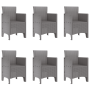 Juego de Comedor de Jardín de 7 Piezas Gris Claro de Poliratán de , Mesas de jardín - Ref: Foro24-3378727, Precio: 369,39 €