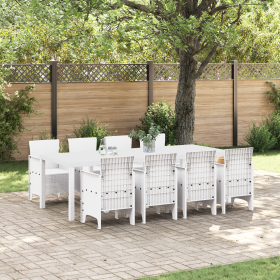 Juego de Comedor de Jardín de 9 Piezas en Gris Claro Poliratán de , Mesas de jardín - Ref: Foro24-3378747, Precio: 466,68 €, ...