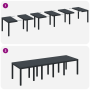 Juego de Comedor de Jardín de 11 Piezas con Cojines Antracita de Poliratán de , Mesas de jardín - Ref: Foro24-3378756, Precio...