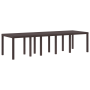 Conjunto de Comedor de Jardín de 11 Piezas con Cojines Marrón de Poliratán de , Mesas de jardín - Ref: Foro24-3378760, Precio...
