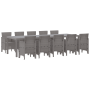 Conjunto de Comedor de Jardín de 11 Piezas en Gris Claro de Poliratán de , Mesas de jardín - Ref: Foro24-3378767, Precio: 675...