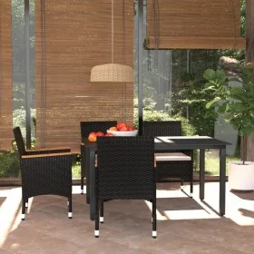 5-piece garden furniture set with black synthetic rattan cushions by vidaXL, Garden sets - Ref: Foro24-3094999, Price: 376,33...