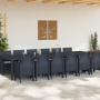 Conjunto de Comedor de Jardín de 13 Piezas con Cojines Antracita Poliratán de , Mesas de jardín - Ref: Foro24-3378774, Precio...