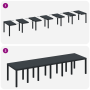 Conjunto de Comedor de Jardín de 13 Piezas con Cojines Antracita Poliratán de , Mesas de jardín - Ref: Foro24-3378774, Precio...
