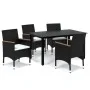 5-piece garden furniture set with black synthetic rattan cushions by vidaXL, Garden sets - Ref: Foro24-3094999, Price: 376,33...