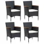 5-piece garden furniture set with black synthetic rattan cushions by vidaXL, Garden sets - Ref: Foro24-3094999, Price: 376,33...