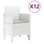 Conjunto de comedor de jardín de 13 piezas con cojines Poliratán blanco de , Mesas de jardín - Ref: Foro24-3378783, Precio: 8...