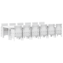 Conjunto de Comedor de Jardín de 13 Piezas con Cojines Poliratán Blanco de , Mesas de jardín - Ref: Foro24-3378784, Precio: 8...