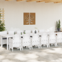 Juego de Comedor de Jardín de 13 Piezas con Cojines de Ratán Blanco de , Mesas de jardín - Ref: Foro24-3378785, Precio: 761,5...