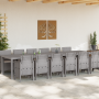 Conjunto de Comedor de Jardín de 13 Piezas con Cojines Gris Claro Poliratán de , Mesas de jardín - Ref: Foro24-3378788, Preci...