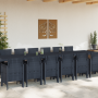 Conjunto de Comedor de Jardín de 15 Piezas con Cojines Antracita Ratán Sintético de , Mesas de jardín - Ref: Foro24-3378793, ...