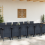 Conjunto de Comedor de Jardín de 15 Piezas con Cojines Antracita Poliratán de , Mesas de jardín - Ref: Foro24-3378794, Precio...