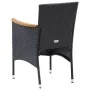 5-piece garden furniture set with black synthetic rattan cushions by vidaXL, Garden sets - Ref: Foro24-3094999, Price: 376,33...