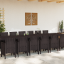 Juego de comedor de jardín de 15 piezas de ratán polimérico marrón de , Mesas de jardín - Ref: Foro24-3378797, Precio: 854,16...