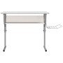 White and gray wood and steel drawing table 110x53x(58-87) cm by vidaXL, Desks - Ref: Foro24-340928, Price: 89,27 €, Discount: %