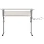 White and gray wood and steel drawing table 110x53x(58-87) cm by vidaXL, Desks - Ref: Foro24-340928, Price: 87,95 €, Discount: %