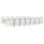 Set de Comedor de Jardín de 15 Piezas con Cojines Rattan Blanco de , Mesas de jardín - Ref: Foro24-3378804, Precio: 891,39 €,...
