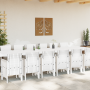 Set de Comedor de Jardín de 15 Piezas con Cojines Rattan Blanco de , Mesas de jardín - Ref: Foro24-3378804, Precio: 891,39 €,...