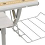 Zeichentisch aus weißem und grauem Holz und Stahl, 110 x 53 x (58–87) cm von vidaXL, Schreibtische - Ref: Foro24-340928, Prei...