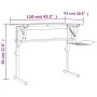 White and gray wood and steel drawing table 110x53x(58-87) cm by vidaXL, Desks - Ref: Foro24-340928, Price: 87,95 €, Discount: %