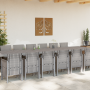 Juego de Comedor de Jardín de 15 Piezas con Cojines Gris Claro Poliratán de , Mesas de jardín - Ref: Foro24-3378809, Precio: ...