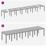 Conjunto de Comedor de Jardín 15 Piezas con Cojines Gris Claro Ratan Polímero de , Mesas de jardín - Ref: Foro24-3378808, Pre...