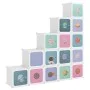 Children's cube shelf with 15 white PP compartments by vidaXL, Shoe racks and shoe organizers - Ref: Foro24-340575, Price: 86...