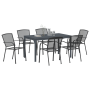 Juego de Comedor de Jardín de 7 Piezas de Acero Anthracite de , Mesas de jardín - Ref: Foro24-3378812, Precio: 609,09 €, Desc...