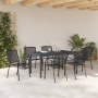 Juego de Comedor de Jardín de 7 Piezas de Acero Anthracite de , Mesas de jardín - Ref: Foro24-3378812, Precio: 609,09 €, Desc...